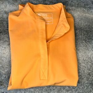 Figs Shaka Orange Rafaela Scrub Top